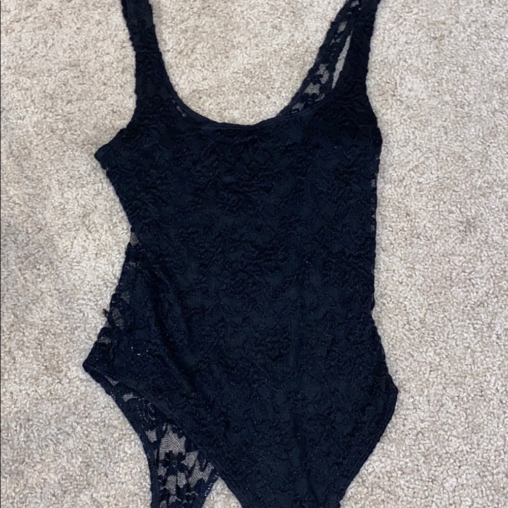 Black Lacey body suit